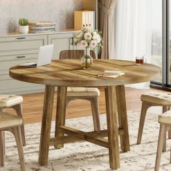 Tribesigns Desks*Round Conference Table, 47" Meeting Table Business Seminar Table for 4 - 6