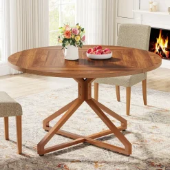 Tribesigns Dining Tables*Round Dining Table, 47" Circle Kitchen Table for 4-6 People
