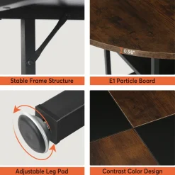 Tribesigns Dining Tables*Round Dining Table, 47