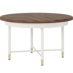 Tribesigns Dining Tables*Round Dining Table, 47" Kitchen Table with Solid Metal Frame for 4 - 6 Person