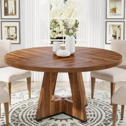 Tribesigns Dining Tables*Round Dining Table for 4, 47