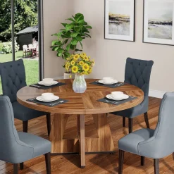 Tribesigns Dining Tables*Round Dining Table for 4, 47