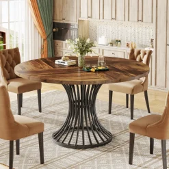 Tribesigns Dining Tables*Round Dining Table for 4-6, 47