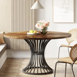 Tribesigns Dining Tables*Round Dining Table for 4-6, 47