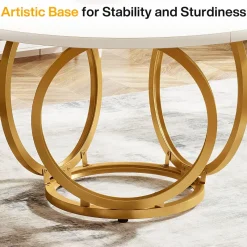 Tribesigns Dining Tables*Round Dining Table for 4, Modern 47