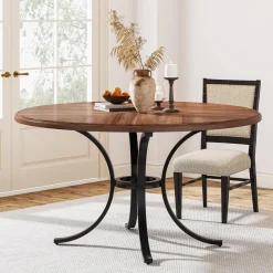 Tribesigns Dining Tables*Round Dining Table for 4-6 People, 47" Modern Kitchen Table