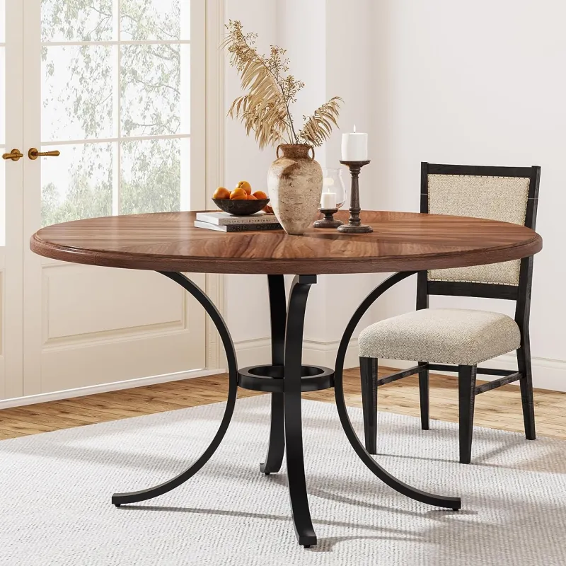 Tribesigns Dining Tables*Round Dining Table for 4-6 People, 47" Modern Kitchen Table