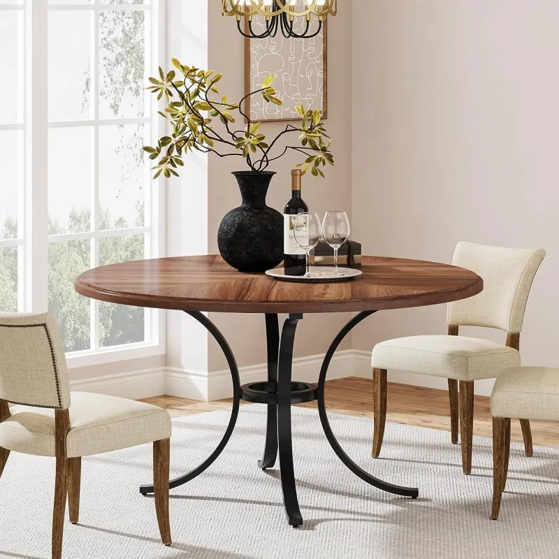 Tribesigns Dining Tables*Round Dining Table for 4-6 People, 47" Modern Kitchen Table