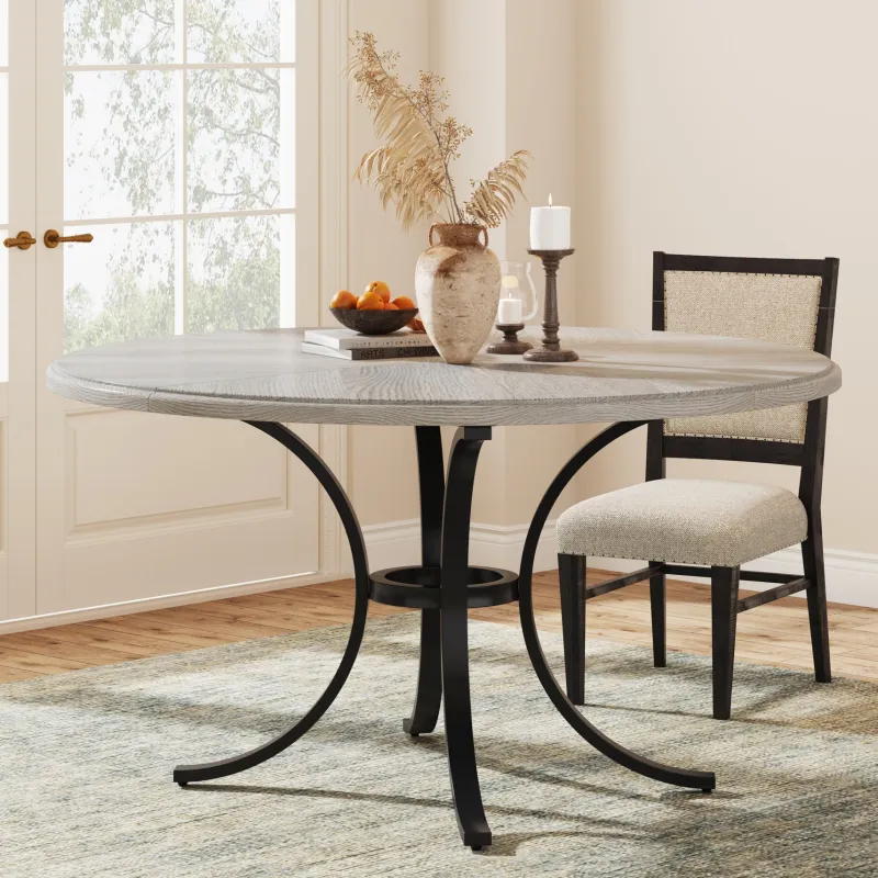 Tribesigns Dining Tables*Round Dining Table for 4-6 People, 47" Modern Kitchen Table