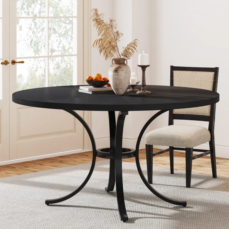 Tribesigns Dining Tables*Round Dining Table for 4-6 People, 47" Modern Kitchen Table
