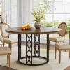 Tribesigns Dining Tables*Round Dining Table for 4 People, 47" Kitchen Table with Metal Base