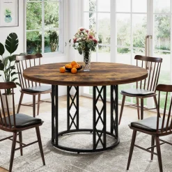 Tribesigns Dining Tables*Round Dining Table for 4 People, 47