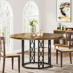 Tribesigns Dining Tables*Round Dining Table for 4 People, 47