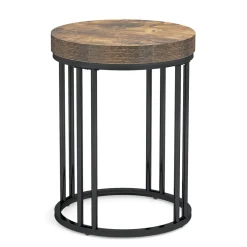 Tribesigns End & Side Tables*Round End Table, Small Accent Side Table with Metal Frame