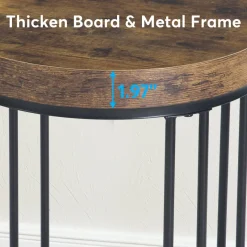 Tribesigns End & Side Tables*Round End Table, Small Accent Side Table with Metal Frame