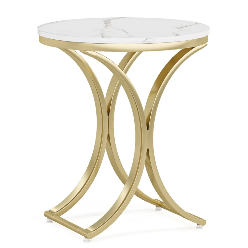 Tribesigns End & Side Tables*Round End Table Sofa Side Table Small Coffee Table with Metal Frame