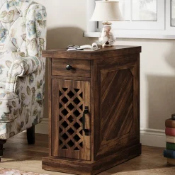 Tribesigns Nightstands*Rustic Side Table, End Table Nightstand with Storage Drawer