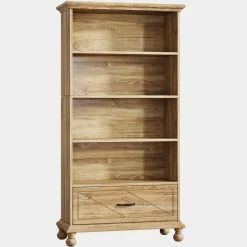 Tribesigns Etagere|Etagere*6-Shelf Bookcase with Drawer, 71
