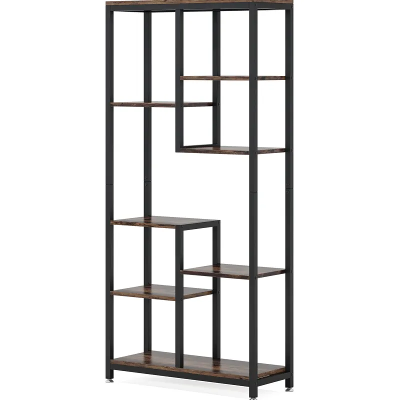 Tribesigns Bookcases & Bookshelves|Bookcases & Bookshelves*8-shelf Bookshelf, Industrial Open Bookcase Storage Display Rack