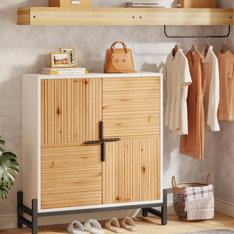 Tribesigns Shoe Racks & Cabinets|Shoe Racks & Cabinets*Shoe Cabinet, 5 Tier Shoe Organizer with Doors & Adjustable Shelves