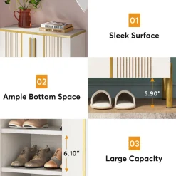 Tribesigns Shoe Racks & Cabinets|Shoe Racks & Cabinets*Shoe Cabinet , 6-Tier Shoe Storage Organizer with Adjustable Shelves & Doors