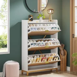 Tribesigns Shoe Racks & Cabinets|Shoe Racks & Cabinets*Shoe Cabinet, Freestanding Shoe Rack Organizer with 3 Flip Drawers
