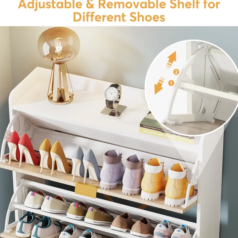Tribesigns Shoe Racks & Cabinets|Shoe Racks & Cabinets*Shoe Cabinet, Freestanding Shoe Rack Organizer with 3 Flip Drawers