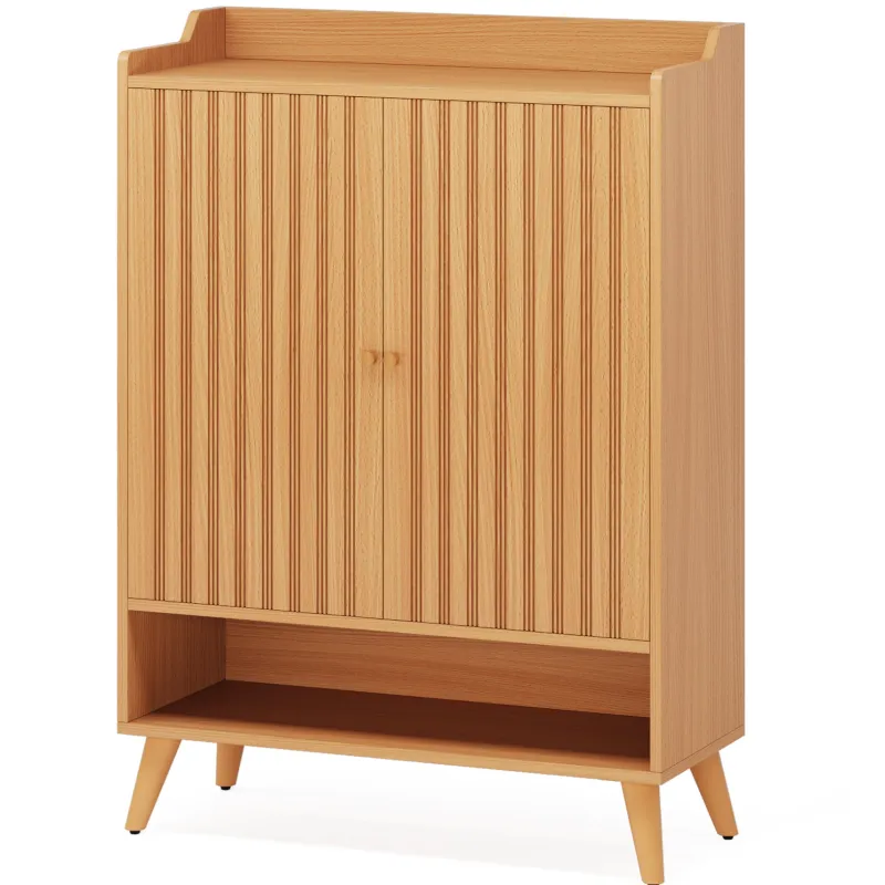 Tribesigns Shoe Racks & Cabinets|Shoe Racks & Cabinets*Shoe Cabinet, Slim Shoe Organizer with Adjustable Shelves and Open Shelf