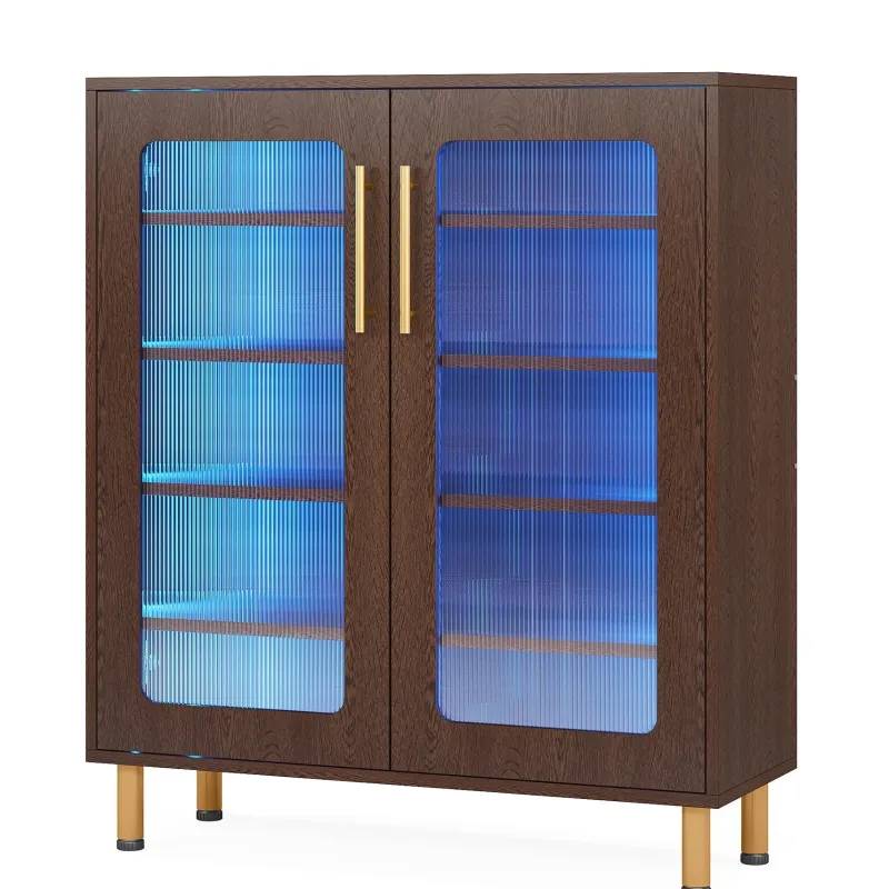Tribesigns Shoe Racks & Cabinets|Shoe Racks & Cabinets*Shoe Cabinet, 5-Tier Shoe Organizer with LED Light & Acrylic Doors