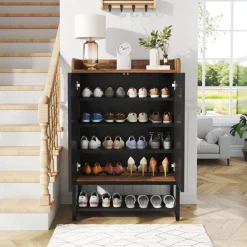 Tribesigns Shoe Racks & Cabinets|Shoe Racks & Cabinets*Shoe Cabinet, 5-Tier Shoe Rack Organizer with Doors for Entryway