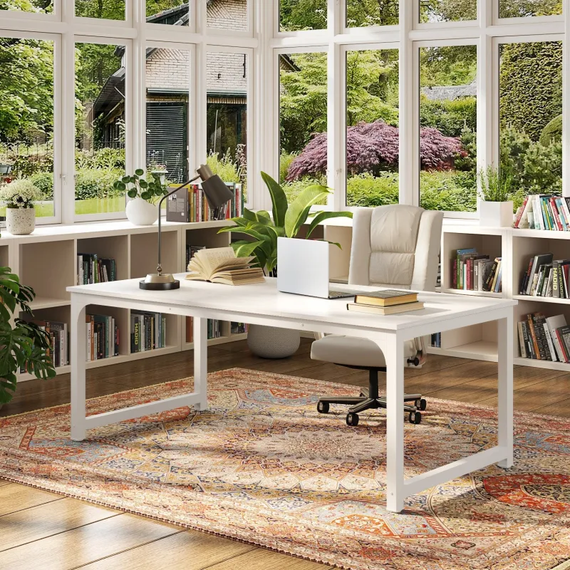 Tribesigns Desks*Simple Conference Table, Rectangular Meeting Table Computer Desk