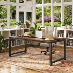 Tribesigns Desks*Simple Conference Table, Rectangular Meeting Table Computer Desk