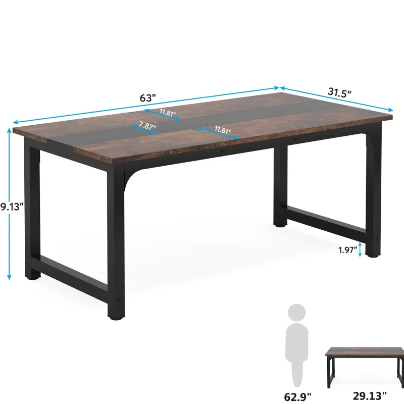 Tribesigns Desks*Simple Conference Table, Rectangular Meeting Table Computer Desk