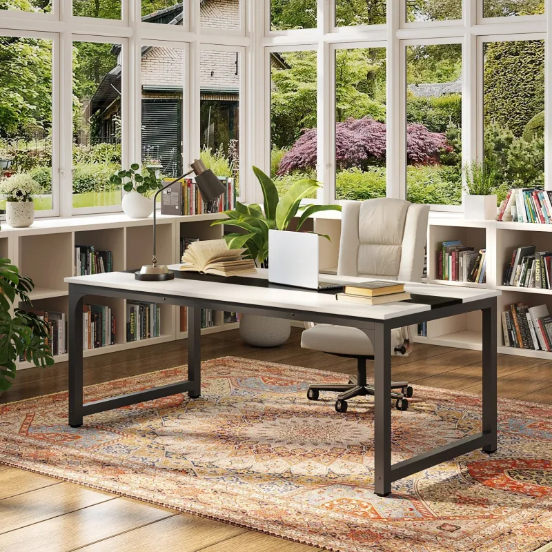 Tribesigns Desks*Simple Conference Table, Rectangular Meeting Table Computer Desk