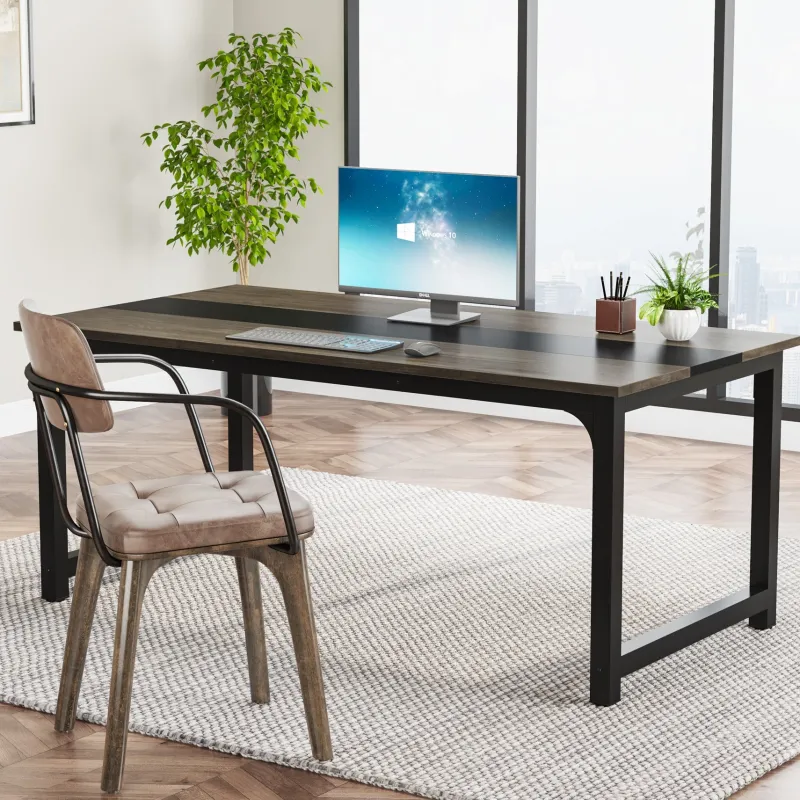 Tribesigns Desks*Simple Conference Table, Rectangular Meeting Table Computer Desk