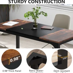 Tribesigns Desks*Simple Conference Table, Rectangular Meeting Table Computer Desk