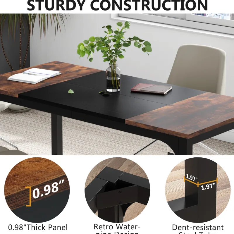 Tribesigns Desks*Simple Conference Table, Rectangular Meeting Table Computer Desk