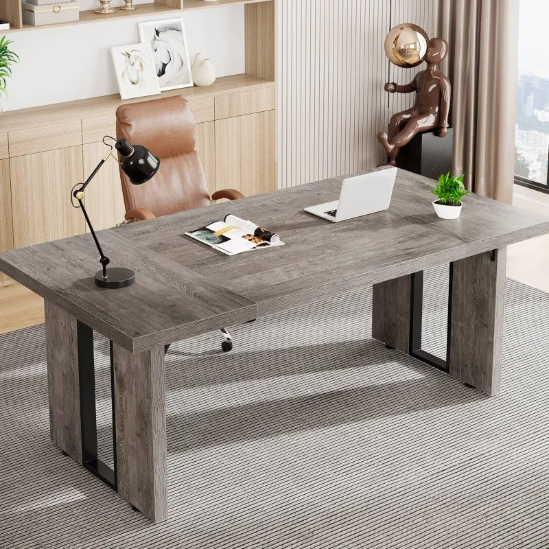 Tribesigns Desks*Simple Executive Desk, 70.9" Computer Desk Meeting Table for Home Office