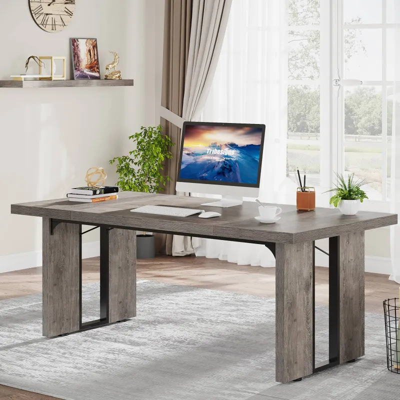 Tribesigns Desks*Simple Executive Desk, 70.9" Computer Desk Meeting Table for Home Office