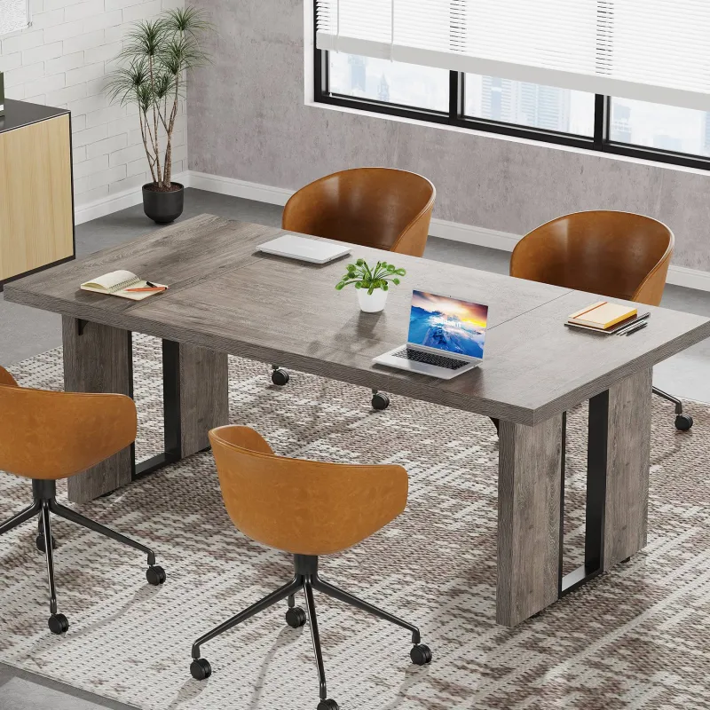 Tribesigns Desks*Simple Executive Desk, 70.9" Computer Desk Meeting Table for Home Office