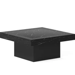 Tribesigns Coffee Tables*Square Coffee Table, Farmhouse Wood Cocktail Table with LED Light
