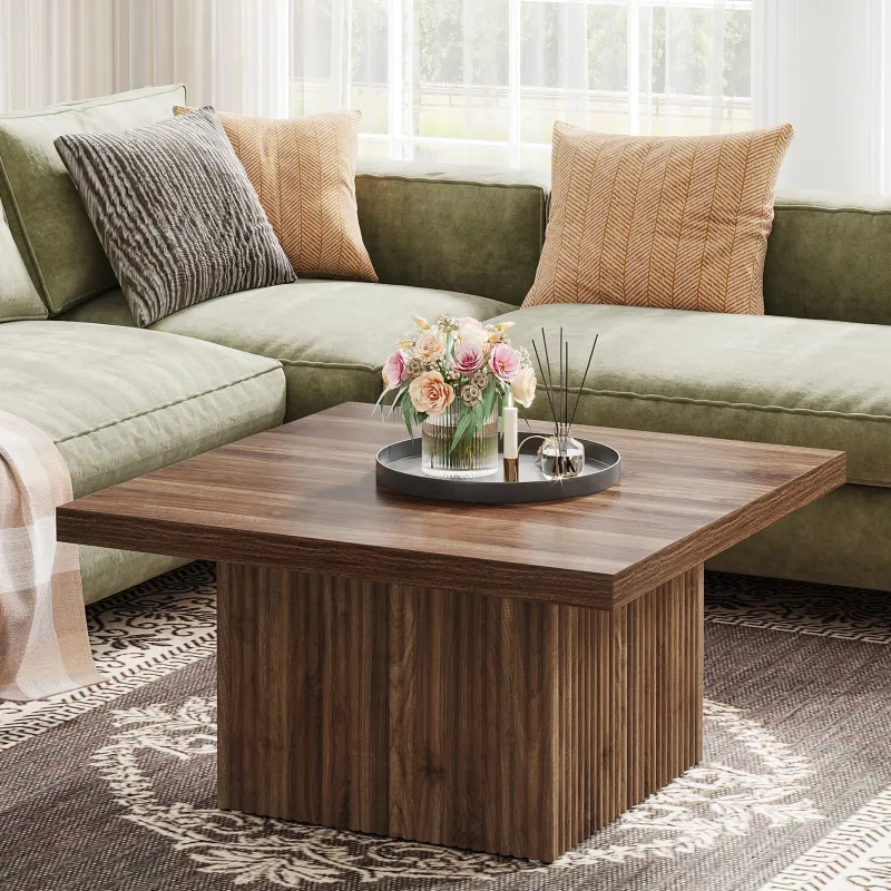 Tribesigns Coffee Tables*Square Coffee Table, 31.5-Inch Wood Center Table Cocktail Table