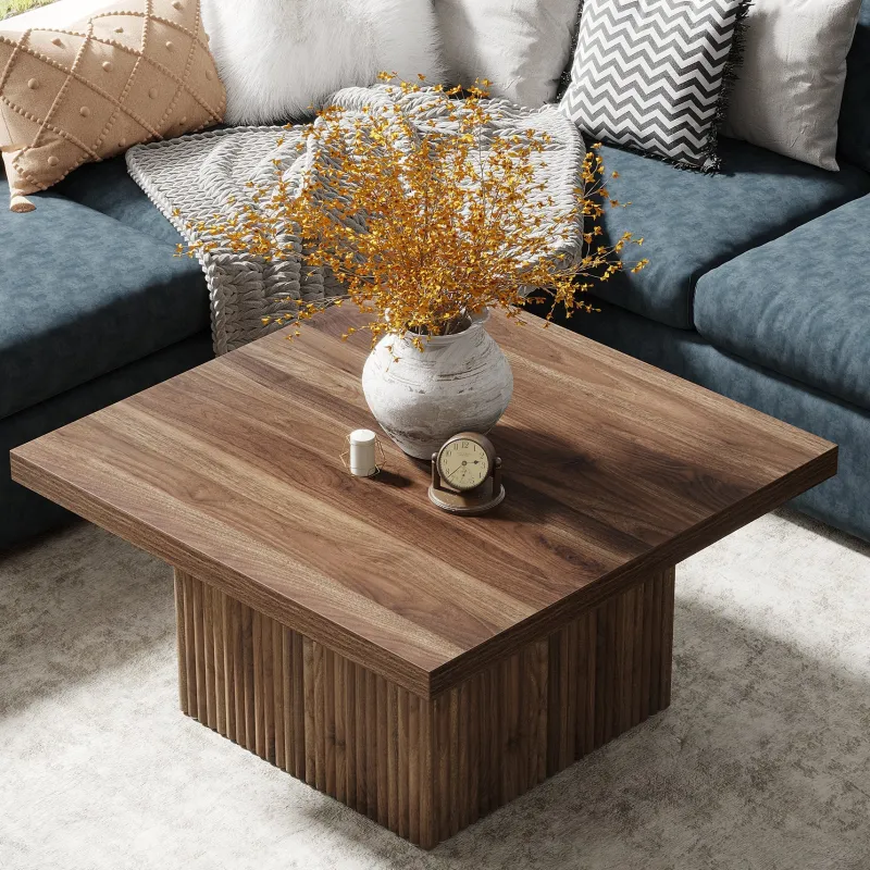 Tribesigns Coffee Tables*Square Coffee Table, 31.5-Inch Wood Center Table Cocktail Table