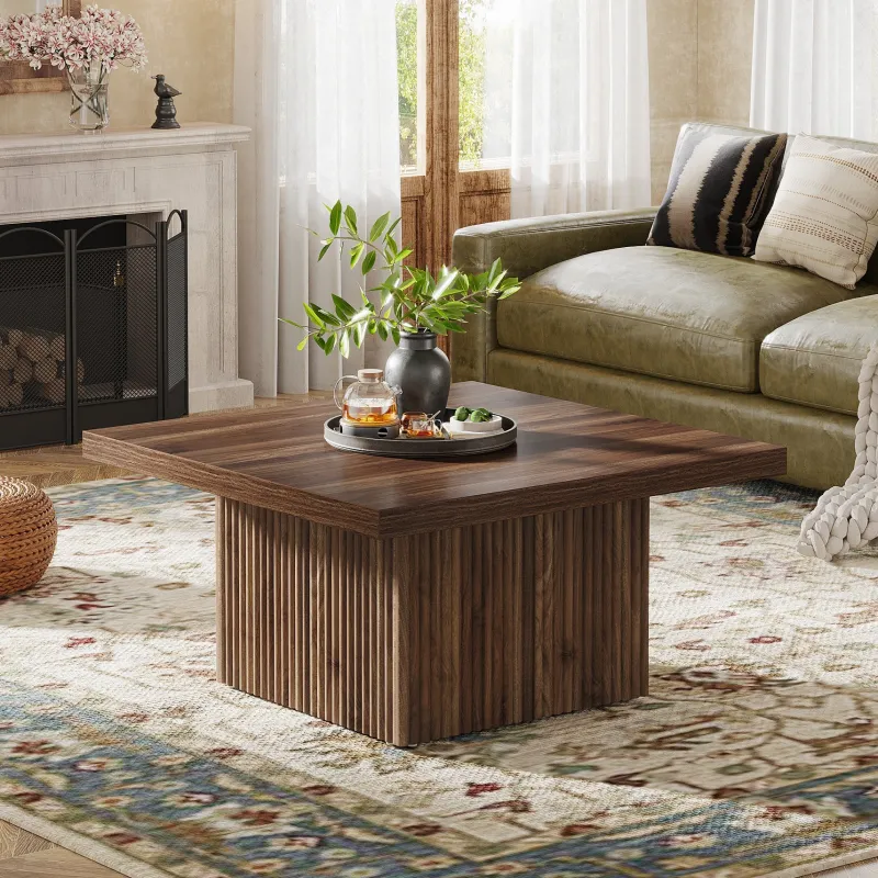 Tribesigns Coffee Tables*Square Coffee Table, 31.5-Inch Wood Center Table Cocktail Table
