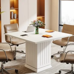Tribesigns Desks*Square Conference Table, 35