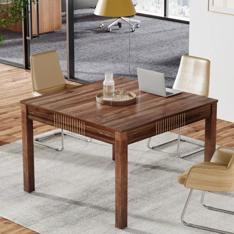 Tribesigns Desks*Square Conference Table, Small Meeting Room Table For Home Office