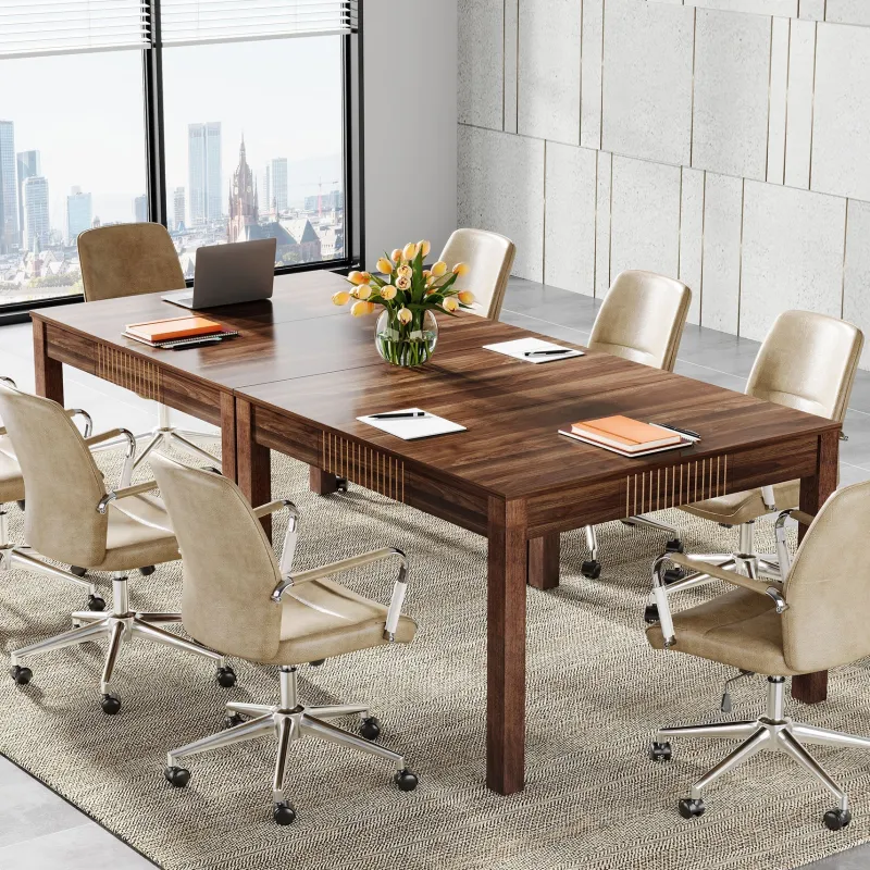 Tribesigns Desks*Square Conference Table, Small Meeting Room Table For Home Office