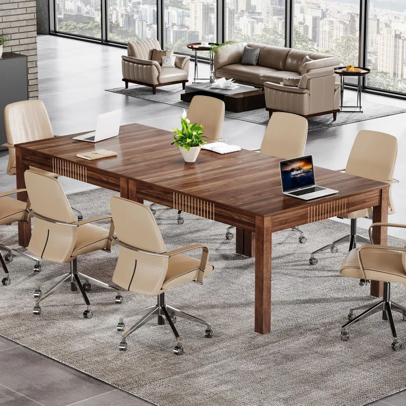 Tribesigns Desks*Square Conference Table, Small Meeting Room Table For Home Office