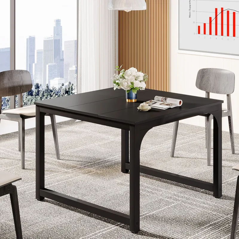 Tribesigns Desks*Square Conference Table, Small Meeting Seminar Table Meeting Room Table