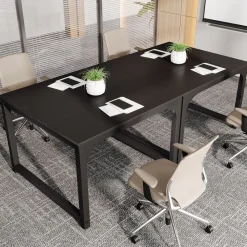 Tribesigns Desks*Square Conference Table, Small Meeting Seminar Table Meeting Room Table